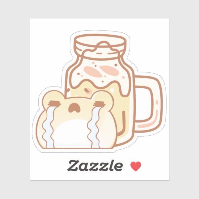 Cute crying frog with kawaii smoothie (Sheet)