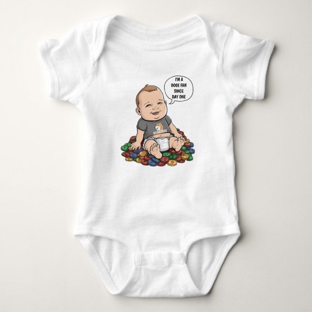 Cute Crypto Kid  Baby Bodysuit (Front)