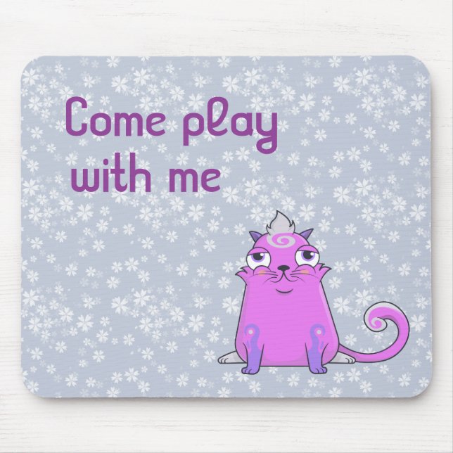 Cute cryptokitty Bella wants to play Mouse Pad (Front)