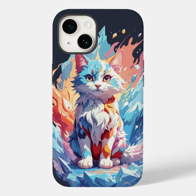 Cute Crystal Fantasy Cat Design Case-Mate iPhone Case (Back)