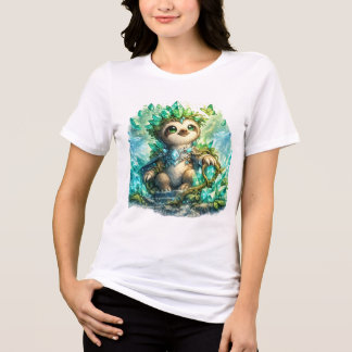 Cute Crystal Sloth Women's T-Shirt | Kawaii Fantas Tri-Blend Shirt
