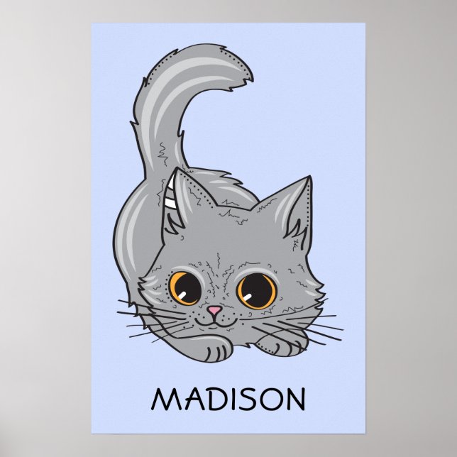 Cute Cta custom name & colour poster (Front)