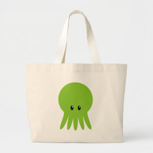 Cute Cthulhu Large Tote Bag