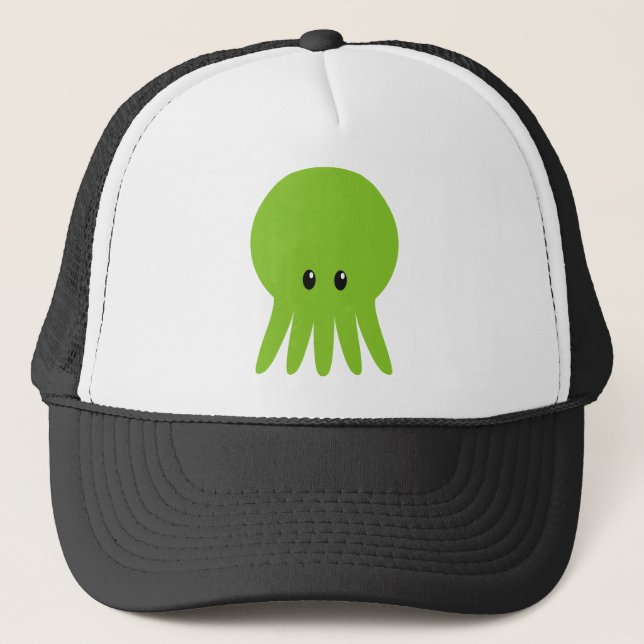 Cute Cthulhu Trucker Hat (Front)
