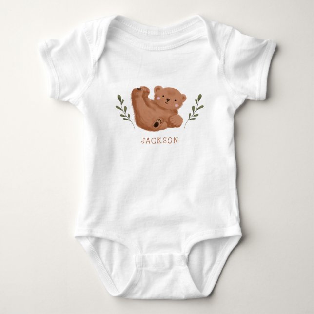 Cute Cub Baby Bear Bodysuit (Front)