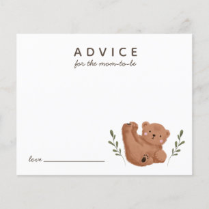 Cute Cub Bear Advice for Mummy Card