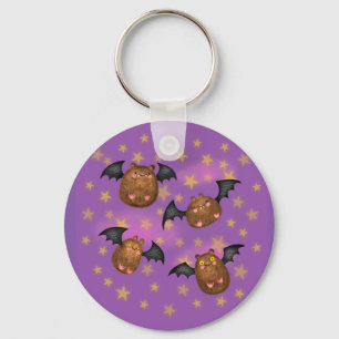 Cute, cuddly bat key ring