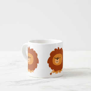 Cute Cuddly Cartoon Lion Espresso Mug