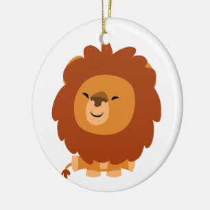 Cute Cuddly Cartoon Lion Ornament