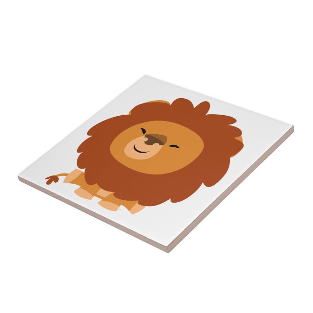 Cute Cuddly Cartoon Lion Tile (Side)
