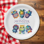 Cute Cuddly Colourful Little Monsters Kids Birthda Paper Plate<br><div class="desc">Transform your child's birthday into a whimsical adventure with the "Our Little Monster" Kids Birthday Design. This delightful theme features colourful, cute, and cuddly monsters that bring joy and excitement to any celebration. Perfect for parents seeking to create an unforgettable experience, this design is all about laughter, fun, and a...</div>