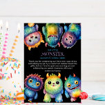 Cute Cuddly Colourful Little Monsters Kids Birthda Thank You Card<br><div class="desc">Transform your child's birthday into a whimsical adventure with the "Our Little Monster" Kids Birthday Design. This delightful theme features colourful, cute, and cuddly monsters that bring joy and excitement to any celebration. Perfect for parents seeking to create an unforgettable experience, this design is all about laughter, fun, and a...</div>