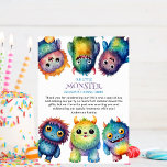 Cute Cuddly Colourful Little Monsters Kids Birthda Thank You Card<br><div class="desc">Transform your child's birthday into a whimsical adventure with the "Our Little Monster" Kids Birthday Design. This delightful theme features colourful, cute, and cuddly monsters that bring joy and excitement to any celebration. Perfect for parents seeking to create an unforgettable experience, this design is all about laughter, fun, and a...</div>
