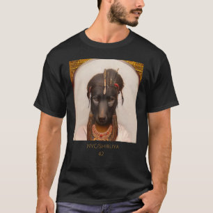 Cute cuddly   face portrait of an Ancient dog as C T-Shirt