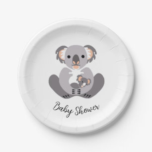 Cute cuddly KOALA - Baby shower - Party Paper Plate
