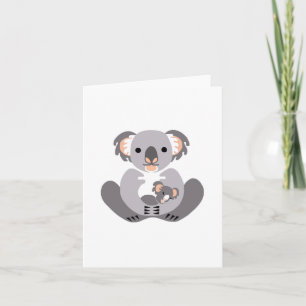 Cute  Cuddly  KOALA — Endangered animal graphic Card