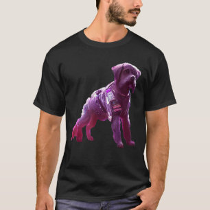 Cute cuddly portrait of a cute cyberpunk dog T-Shirt