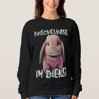 Cute cuddly rabbit on duty rabbit winter rabbit sk sweatshirt