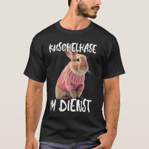 Cute cuddly rabbit on duty rabbit winter ski rabbi T-Shirt