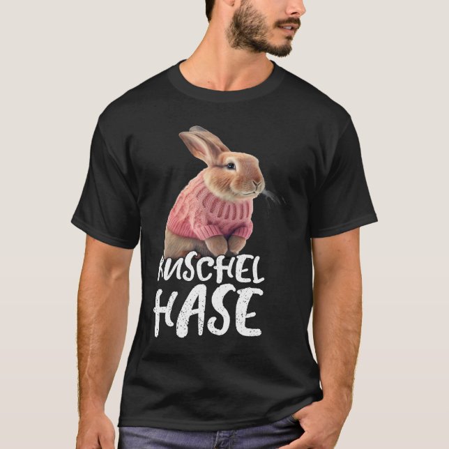 Cute cuddly rabbit winter ski rabbit T-Shirt (Front)