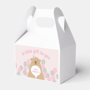 Cute Cuddly Teddy Bear Birthday Favour Box