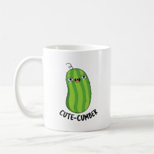 Cute-cumber Cute Cucumber Pun Coffee Mug