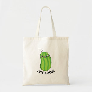 Cute-cumber Cute Cucumber Pun Tote Bag