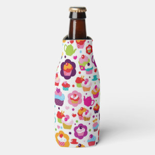 Cute cup cake and tea pot bottle cooler
