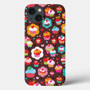 Cute Cup Cake Pattern iPhone 13 Case