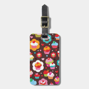 Cute Cup Cake Pattern Luggage Tag