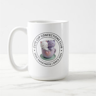 Cute Cup Confections Club Cat Lover Coffee Mug