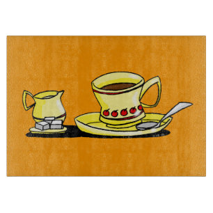 cute cup of coffee cutting board