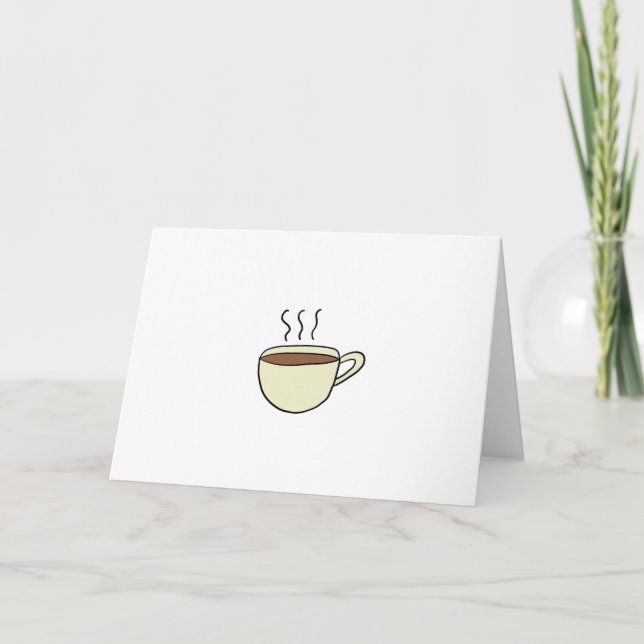 CUTE CUP OF COFFEE HOLIDAY CARD (Front)