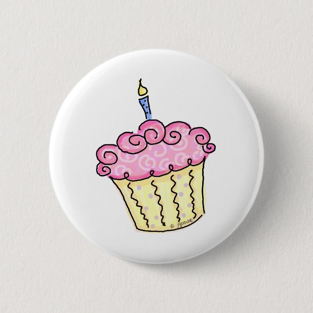 Cute Cupcake 6 Cm Round Badge (Front)