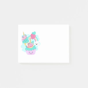 Cute Cupcake and Happy Ice Cream Post-it Notes