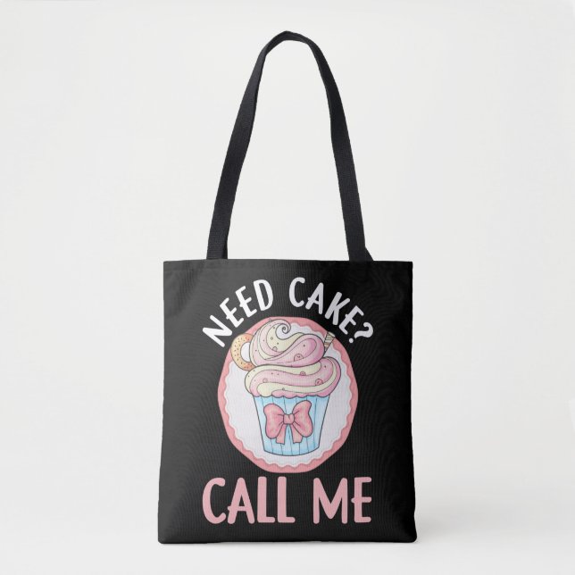 Cute Cupcake Baker Humour Bakery Pastry Chef Tote Bag (Front)
