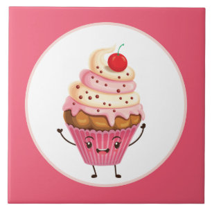 cute cupcake bakery decor kitchen ceramic tile