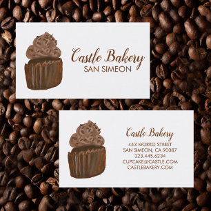 CUTE CUPCAKE Bakery Pastry Chef Modern Chocolate Business Card