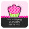 Cute Cupcake Bakery Pink Box Seals