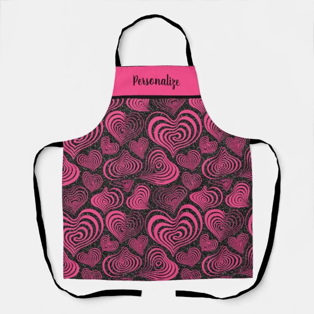 Cute Cupcake Dessert Pattern Women's Cooking Apron (Front)