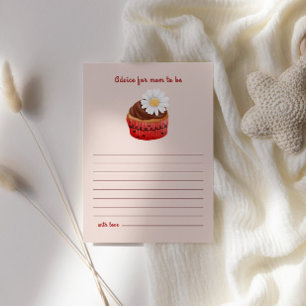 Cute Cupcake Flowers Baby Shower Advice For Mum Enclosure Card