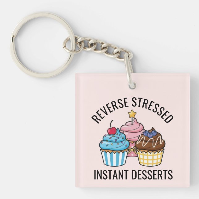 Cute Cupcake Key Ring (Front)