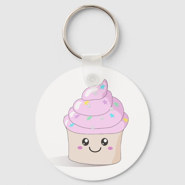 Cute Cupcake Key Ring (Front)