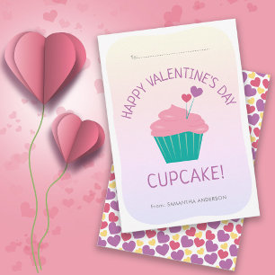 Cute Cupcake Kids Classroom Valentine