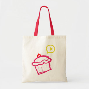 Cute Cupcake Love Budget Tote Bags