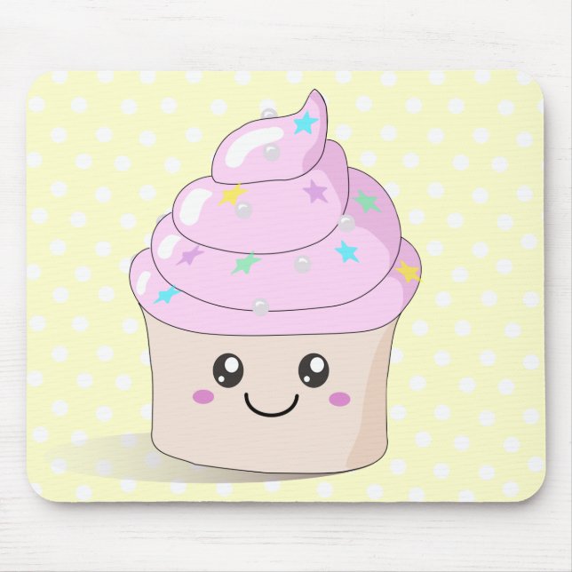 Cute Cupcake Mouse Pad (Front)