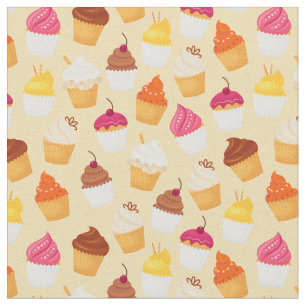 Cute cupcake pattern fabric