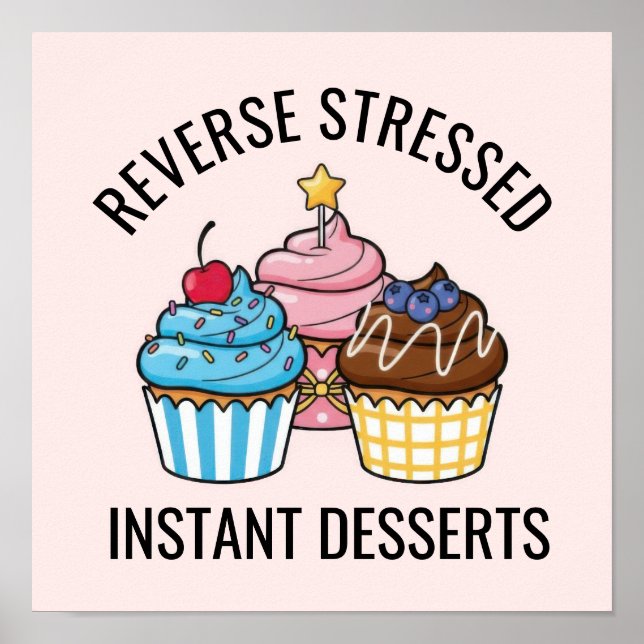 Cute Cupcake Poster (Front)