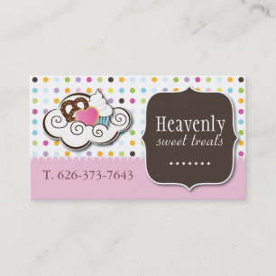 Cute Cupcake, Pretzel and Cookie Business Card
