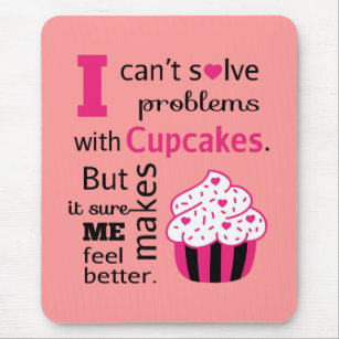 Cute Cupcake Quote Happiness Mouse Pad Cute Cupcake Quote Happiness Mouse Pad